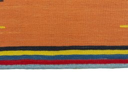 Central medallion detail of New Kilim Sofre rug from Iran / Persia
