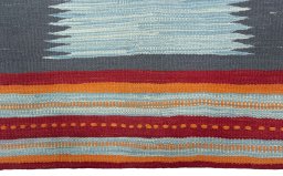 Central medallion detail of New Kilim Sofre rug from Turkey