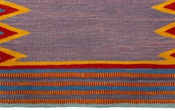 Central medallion detail of New Kilim Sofre rug from Turkey