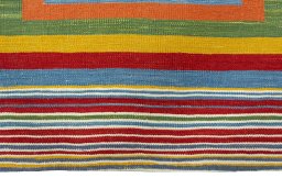 Central medallion detail of New Kilim Sofre rug from Turkey