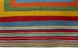 Central medallion detail of New Kilim Sofre rug from Turkey