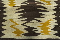 Full view of New Kilim Sofre rug from Turkey, 102 × 100 cm in Multi Color tones