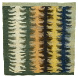 Full view of New Kilim Sofre rug from Turkey, 101 × 101 cm in Multi Color tones