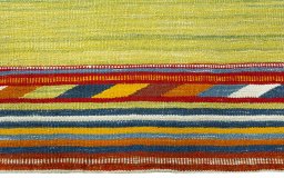 Central medallion detail of New Kilim Sofre rug from Turkey