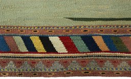 Central medallion detail of New Kilim Sofre rug from Turkey