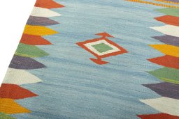 Surface texture of New Kilim Sofre rug with natural Wool and intricate pattern