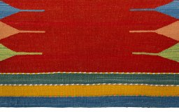 Central medallion detail of New Kilim Sofre rug from Turkey