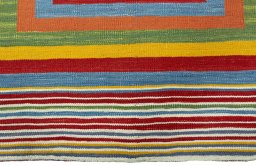 Central medallion detail of New Kilim Sofre rug from Turkey