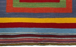 Central medallion detail of New Kilim Sofre rug from Turkey