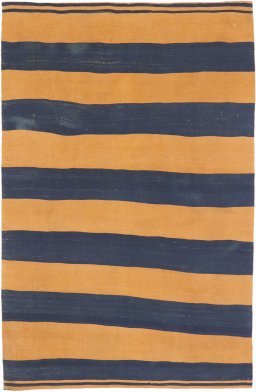 Full view of New Modern Design rug from Iran / Persia, 255 × 168 cm in Blue tones