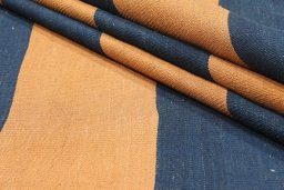 Close-up detail of New Modern Design rug from Iran / Persia showing Wool weave