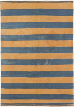 Full view of New Modern Design rug from Iran / Persia, 290 × 200 cm in Dark blue tones