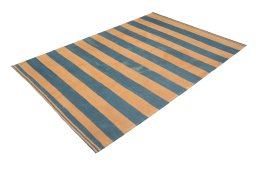 Corner detail of New Modern Design rug showing border pattern and Wool pile