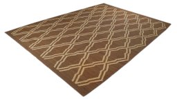 Close-up detail of New Modern Design rug from Iran / Persia showing Wool weave
