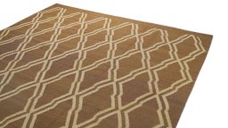 Surface texture of New Modern Design rug with natural Wool and intricate pattern