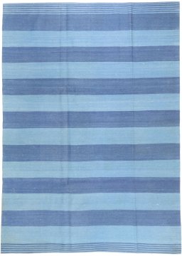 Full view of 1990s Modern Design rug from Iran / Persia, 312 × 222 cm in Blue tones