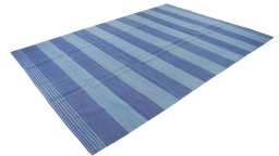 Corner detail of 1990s Modern Design rug showing border pattern and Wool pile