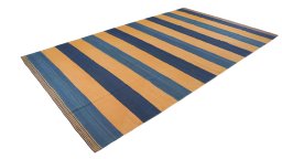 Close-up detail of New Modern Design rug from Iran / Persia showing Wool weave