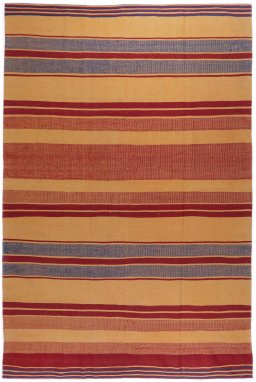 Full view of New Modern Design rug from Iran / Persia, 297 × 206 cm in Multi Color tones