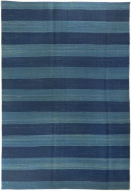 Full view of New Modern Design rug from Iran / Persia, 290 × 201 cm in Blue tones
