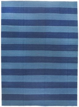 Full view of New Modern Design rug from Iran / Persia, 351 × 257 cm in Blue tones