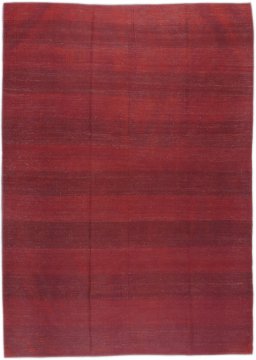 Full view of New Modern Design rug from Iran / Persia, 277 × 198 cm in Dark red tones