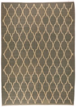 Full view of New Modern Design rug from Iran / Persia, 295 × 211 cm in Brown tones