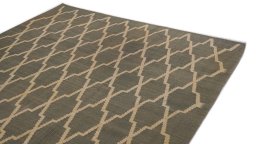Surface texture of New Modern Design rug with natural Wool and intricate pattern