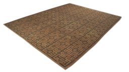 Close-up detail of New Modern Design rug from Iran / Persia showing Wool weave