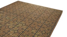 Surface texture of New Modern Design rug with natural Wool and intricate pattern