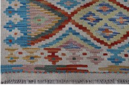 Close-up detail of New Modern Design rug from Pakistan showing Wool weave