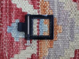 Corner detail of New Modern Design rug showing border pattern and Wool pile