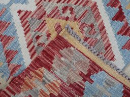 Surface texture of New Modern Design rug with natural Wool and intricate pattern
