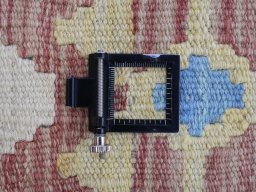 Corner detail of New Modern Design rug showing border pattern and Wool pile