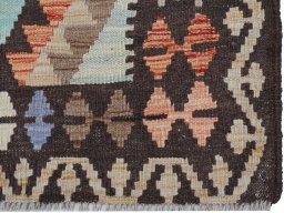 Close-up detail of New Modern Design rug from Pakistan showing Wool weave