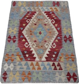 Full view of New Modern Design rug from Pakistan, 110 × 82 cm in Multi Color tones