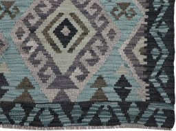 Close-up detail of New Modern Design rug from Pakistan showing Wool weave