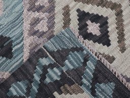 Surface texture of New Modern Design rug with natural Wool and intricate pattern