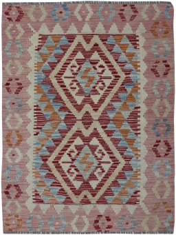Full view of New Modern Design rug from Pakistan, 109 × 82 cm in Multi Color tones