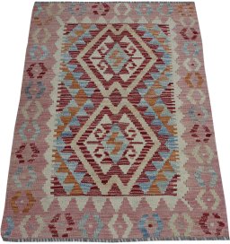 Full view of New Modern Design rug from Pakistan, 109 × 82 cm in Multi Color tones
