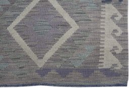 Close-up detail of New Modern Design rug from Pakistan showing Wool weave