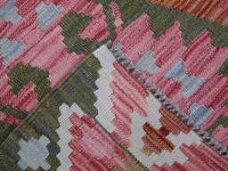 Surface texture of New Modern Design rug with natural Wool and intricate pattern