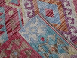 Surface texture of New Modern Design rug with natural Wool and intricate pattern