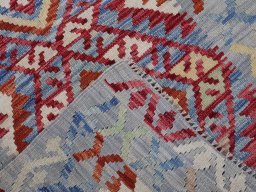 Surface texture of New Modern Design rug with natural Wool and intricate pattern