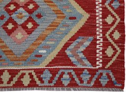Close-up detail of New Modern Design rug from Pakistan showing Wool weave