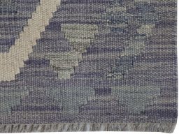 Close-up detail of New Modern Design rug from Pakistan showing Wool weave