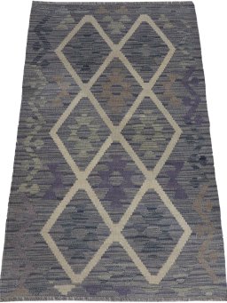 Full view of New Modern Design rug from Pakistan, 123 × 76 cm in Multi Color tones