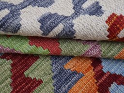 Close-up detail of New Modern Design rug from Pakistan showing Wool weave