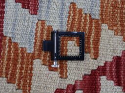 Corner detail of New Modern Design rug showing border pattern and Wool pile