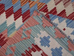 Surface texture of New Modern Design rug with natural Wool and intricate pattern